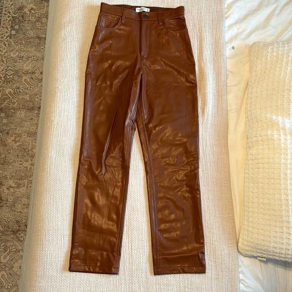 Abercrombie brown leather pants - Picture 2 of 3